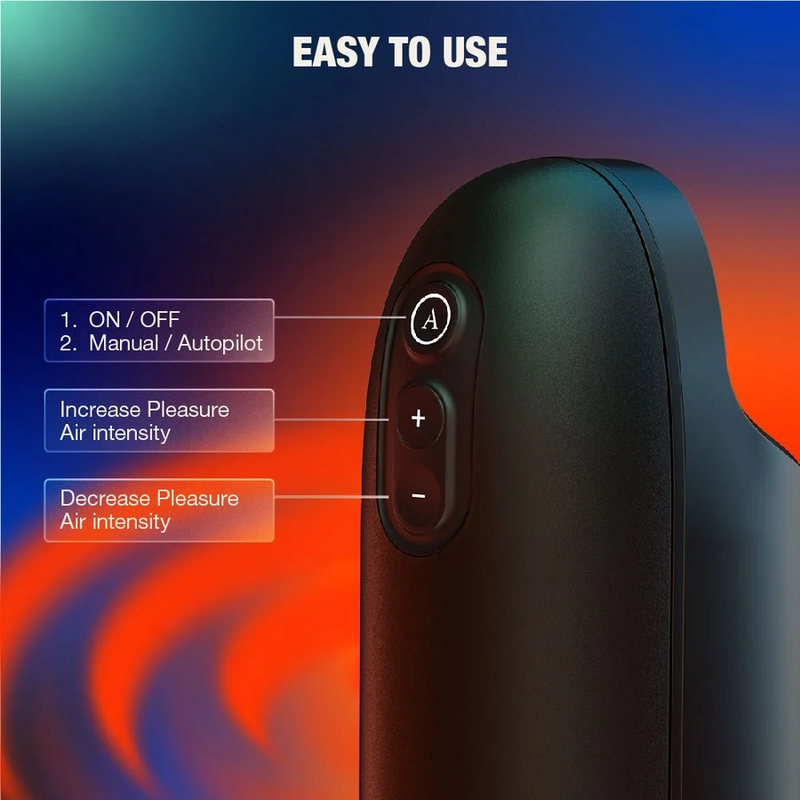 ARCWAVE - ION 2 MASTURBADOR MASCULINO CON ESTIMULACIÓN POR PULSOS DE AIRE NEGRO