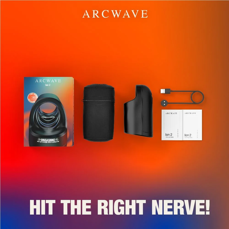 ARCWAVE - ION 2 MASTURBADOR MASCULINO CON ESTIMULACIÓN POR PULSOS DE AIRE NEGRO