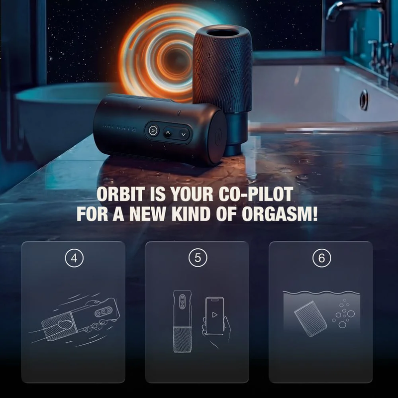 ARCWAVE - ORBIT 360° ROTATING MALE MASTURBATOR WITH APP CONTROL BLACK