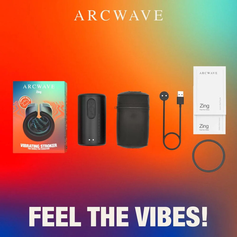 ARCWAVE - ZING VIBRATING MALE STROKER WITH DUAL MOTOR BLACK