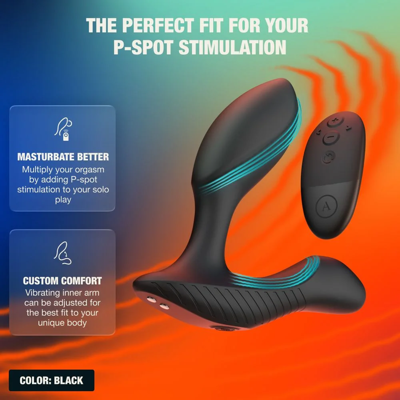 ARCWAVE - PERK MASAJEADOR DE PRÓSTATA VIBRATORIO CON DOBLE MOTOR Y CONTROL REMOTO NEGRO