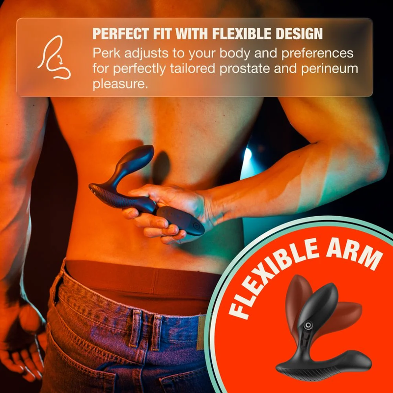 ARCWAVE - PERK MASAJEADOR DE PRÓSTATA VIBRATORIO CON DOBLE MOTOR Y CONTROL REMOTO NEGRO