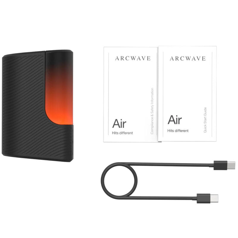 ARCWAVE - AIR STRETCHY MALE STROKER WITH AIR PULSES AND 6 INTENSITY LEVELS BLACK