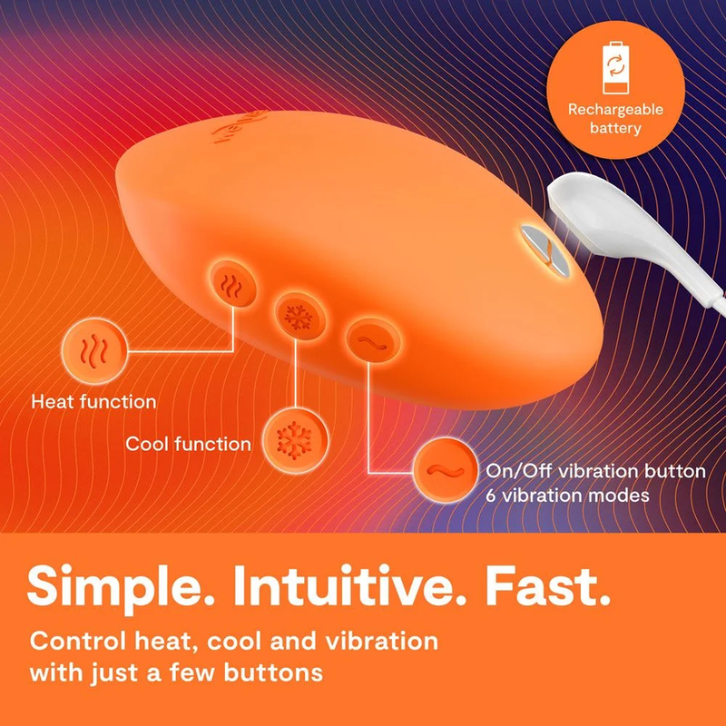 WE-VIBE - TEMP HEATING AND COOLING VIBRATOR TANGERINE