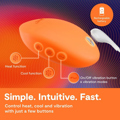 WE-VIBE - TEMP HEATING AND COOLING VIBRATOR TANGERINE