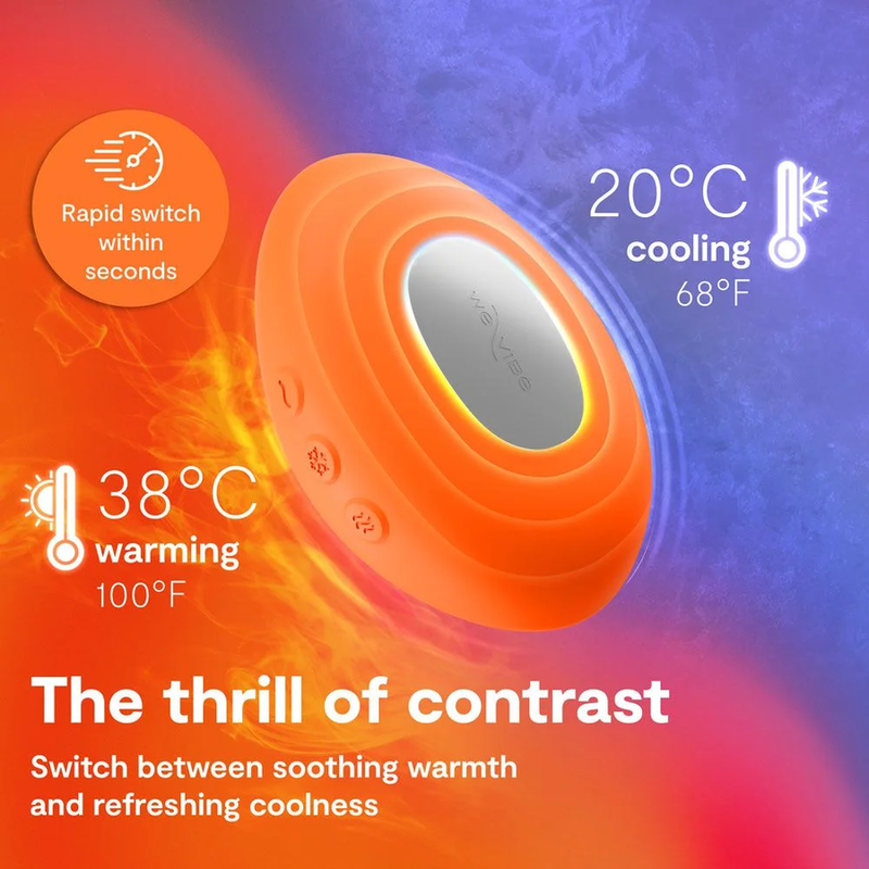 WE-VIBE - TEMP HEATING AND COOLING VIBRATOR TANGERINE