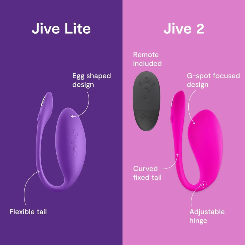 WE-VIBE - JIVE LITE APP-CONTROLLED WEARABLE EGG VIBRATOR PURPLE