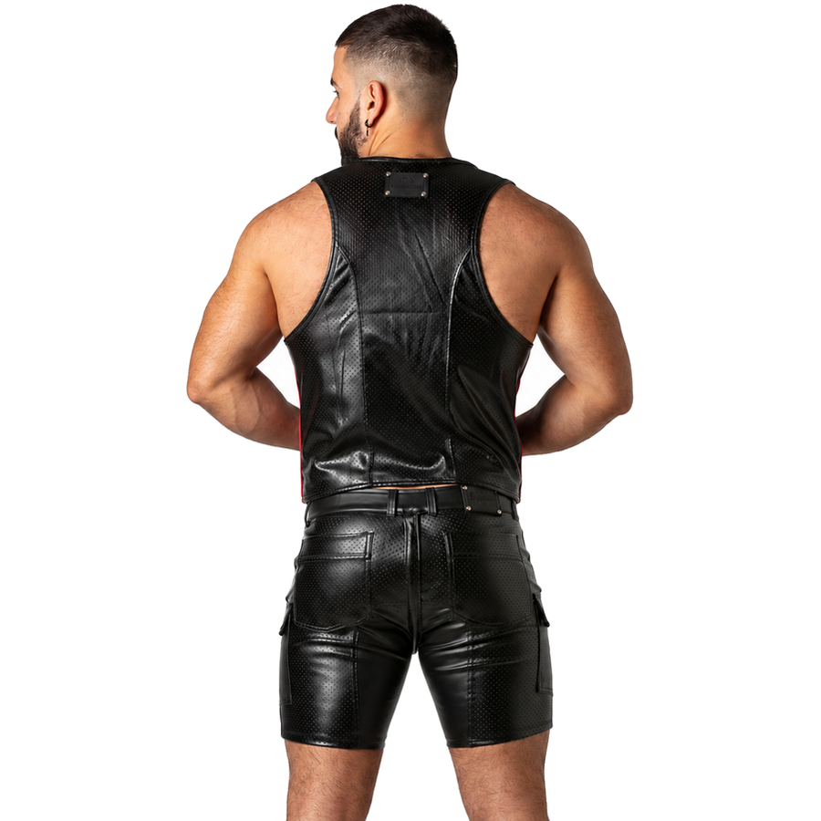 LOCKER GEAR - PUNCH HOLE LEATHERETTE VEST