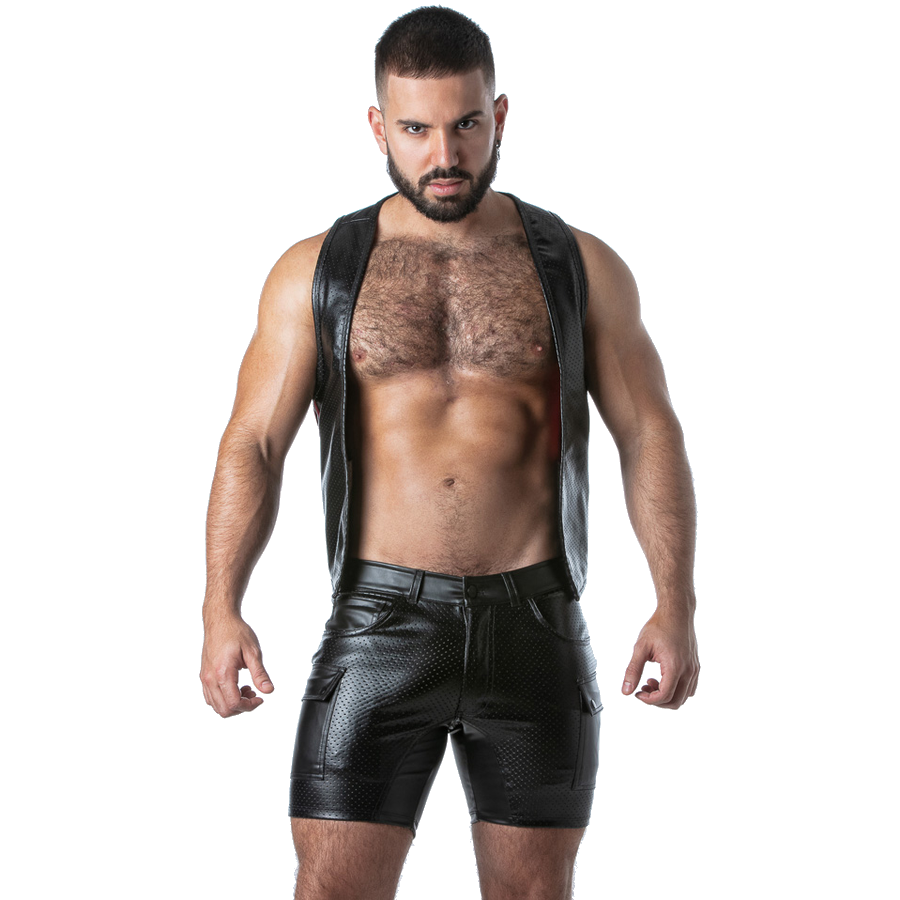 LOCKER GEAR - PUNCH HOLE LEATHERETTE VEST