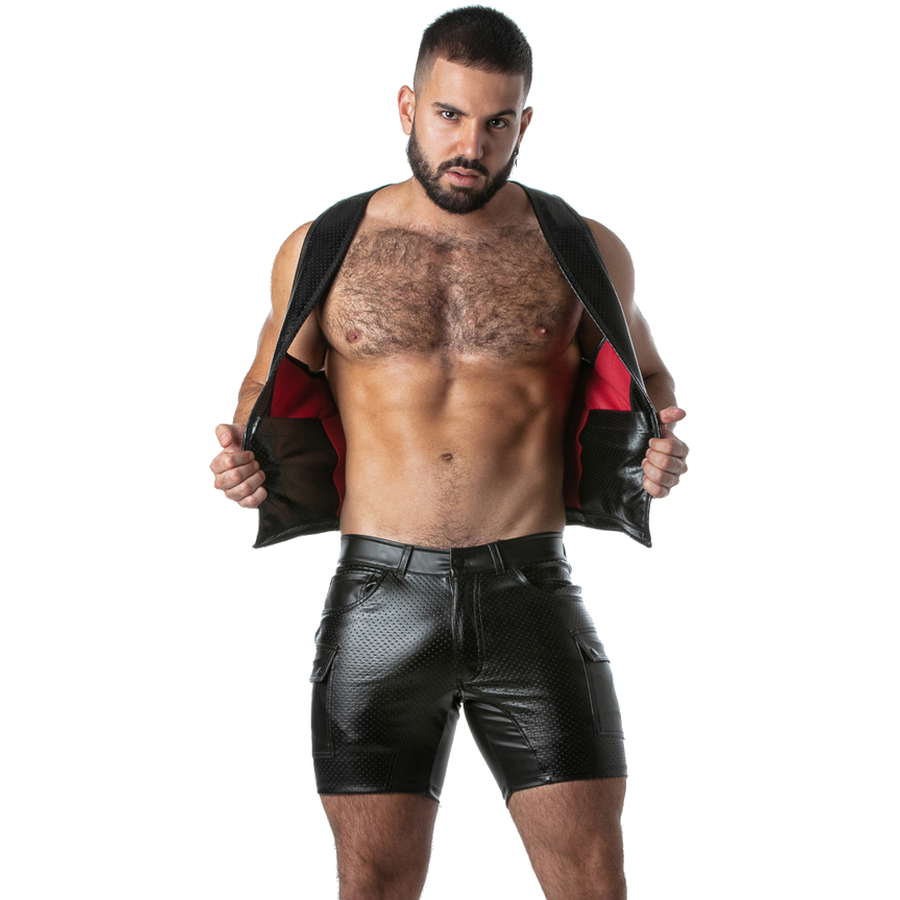 LOCKER GEAR - PUNCH HOLE LEATHERETTE VEST