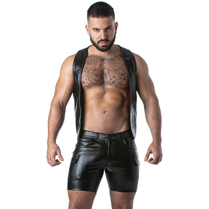 LOCKER GEAR - PUNCH HOLE LEATHERETTE VEST