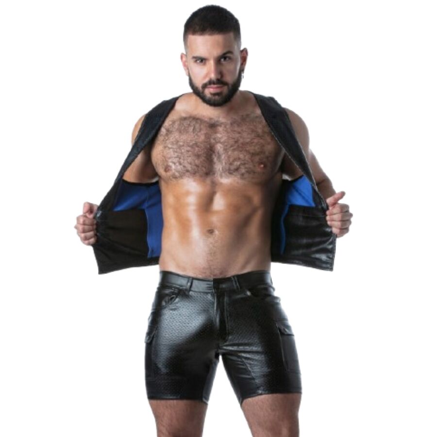 LOCKER GEAR - PUNCH HOLE LEATHERETTE VEST
