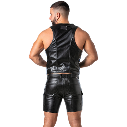 LOCKER GEAR - PUNCH HOLE LEATHERETTE VEST