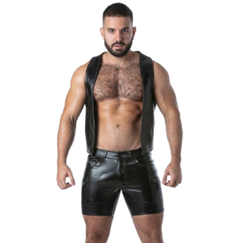 LOCKER GEAR - PUNCH HOLE LEATHERETTE VEST