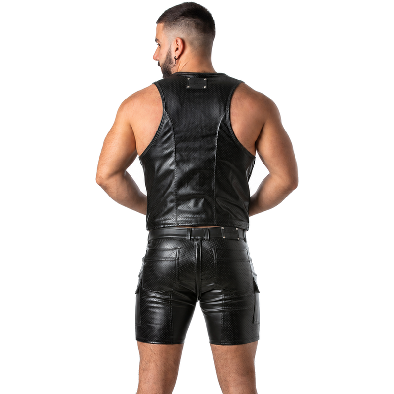 LOCKER GEAR - PUNCH HOLE LEATHERETTE VEST