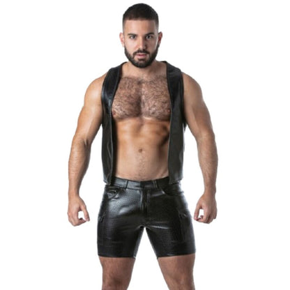 LOCKER GEAR - PUNCH HOLE LEATHERETTE VEST