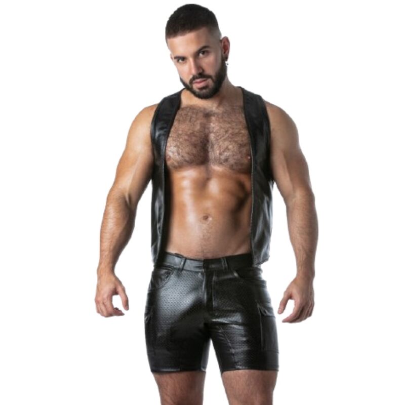 LOCKER GEAR - PUNCH HOLE LEATHERETTE VEST