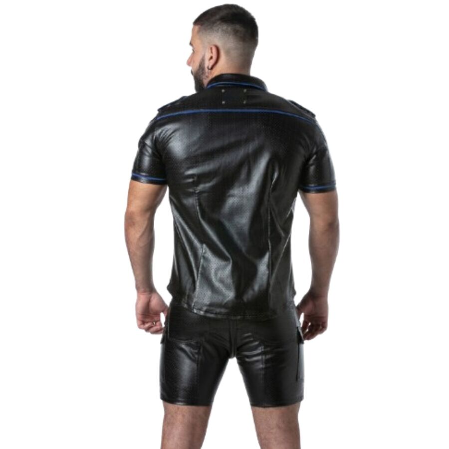 LOCKER GEAR - PUNCH HOLE LEATHERETTE SHIRT