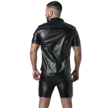 LOCKER GEAR - PUNCH HOLE LEATHERETTE SHIRT