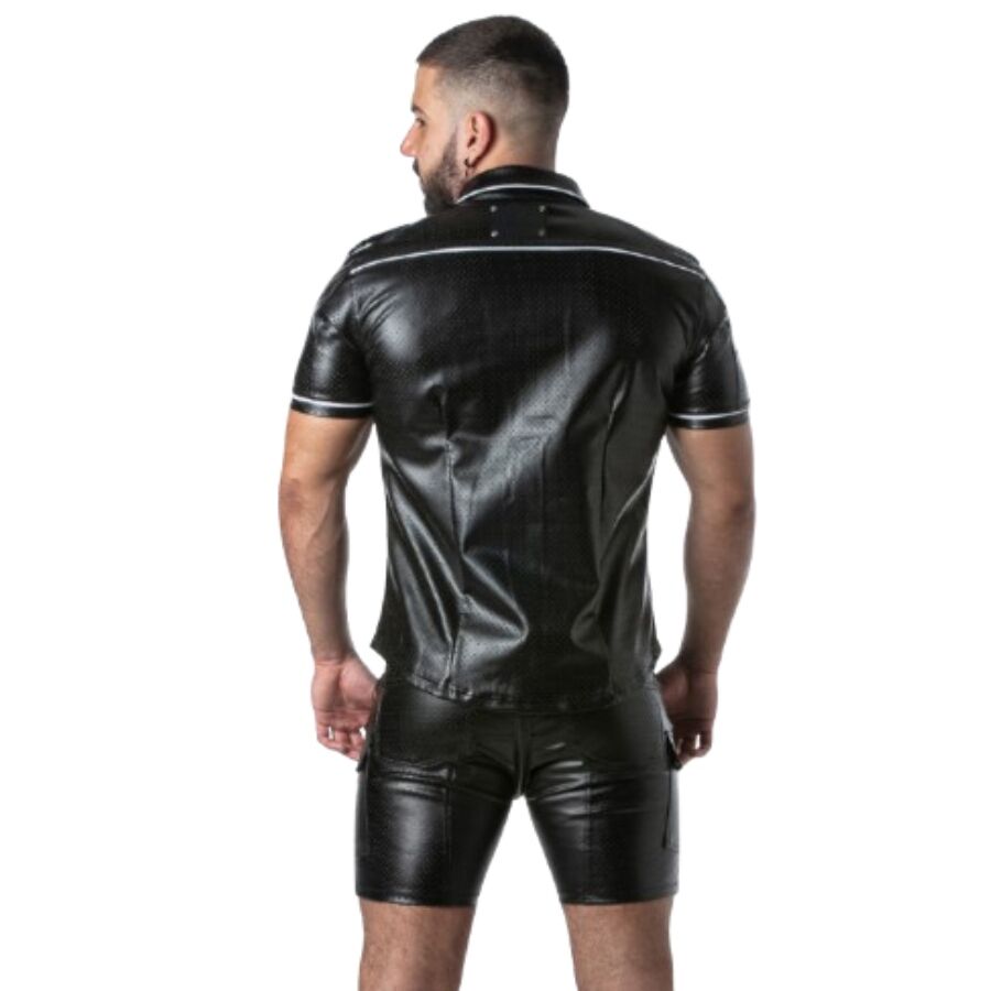 LOCKER GEAR - PUNCH HOLE LEATHERETTE SHIRT