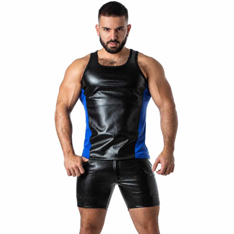 LOCKER GEAR - PUNCH HOLE LEATHERETTE TANK TOP