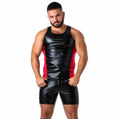 LOCKER GEAR - PUNCH HOLE LEATHERETTE TANK TOP