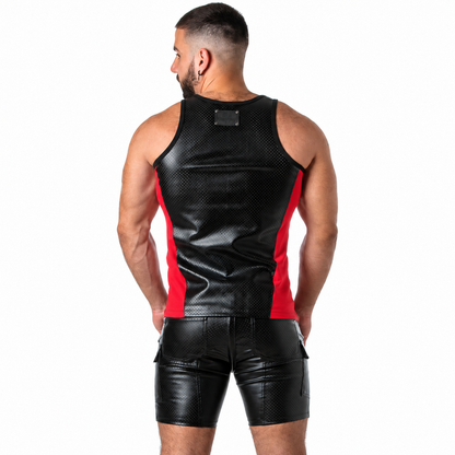 LOCKER GEAR - PUNCH HOLE LEATHERETTE TANK TOP