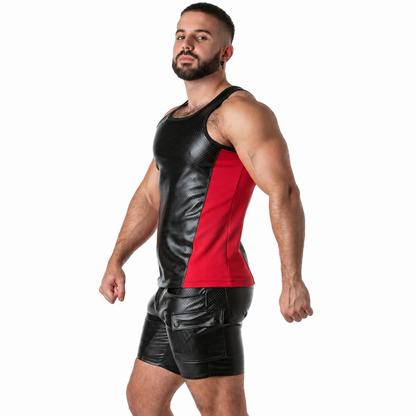 LOCKER GEAR - PUNCH HOLE LEATHERETTE TANK TOP