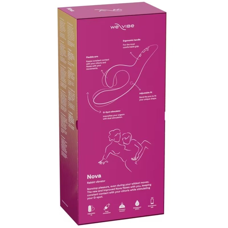 WE-VIBE - NOVA 2 FLEXIBLE RABBIT VIBRATOR WITH 10 VIBRATION MODES AND APP CONTROL PURPLE