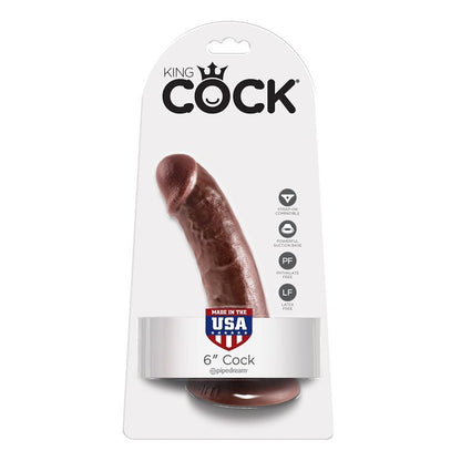 KING COCK - 6" COCK BROWN 15.2 CM