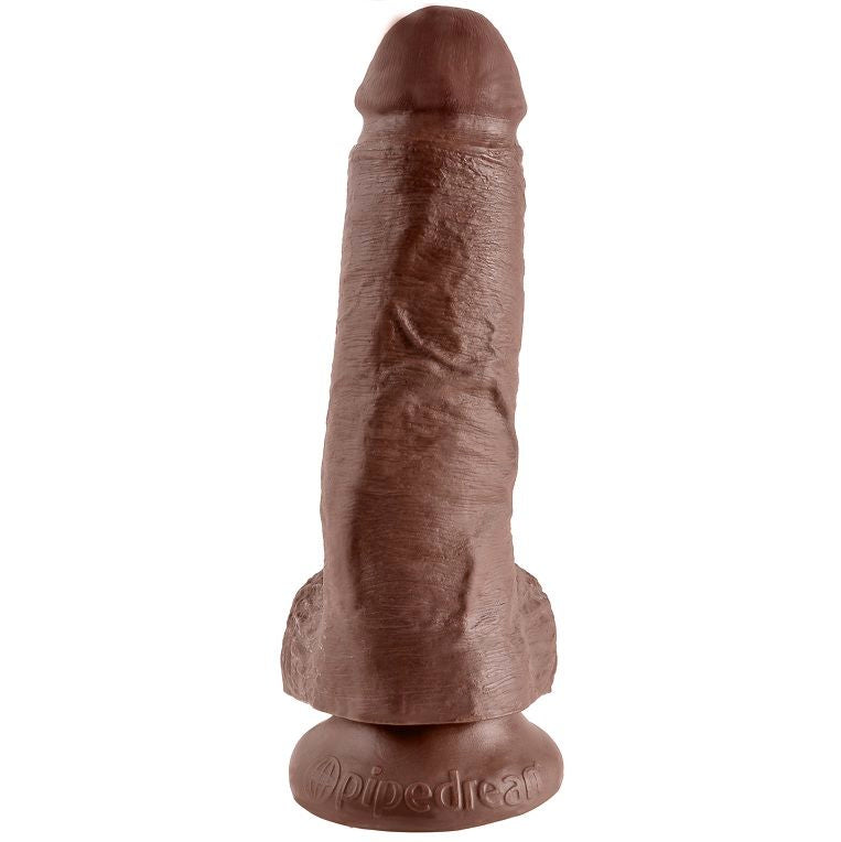 KING COCK 8" COCK BROWN WITH BALLS 20.3 CM