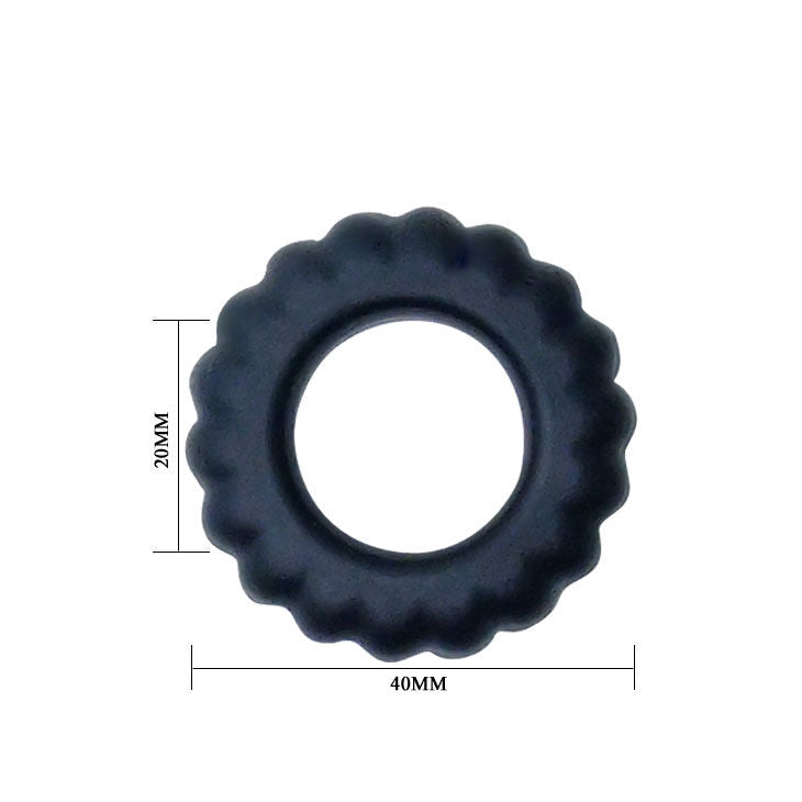 BAILE - ANILLO PENEANO TITAN NEGRO 2 CM