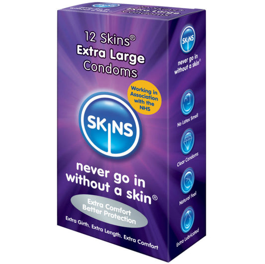 SKINS - PRÉSERVATIF EXTRA GRAND 12 PACK