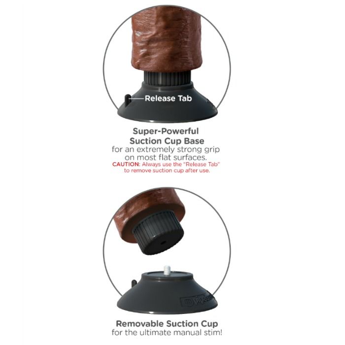 KING COCK - VIBRATING COCK BROWN 15.24 CM