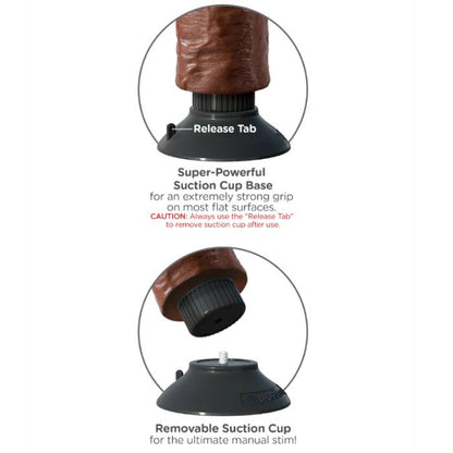 KING COCK - VIBRATING COCK BROWN 17.78 CM