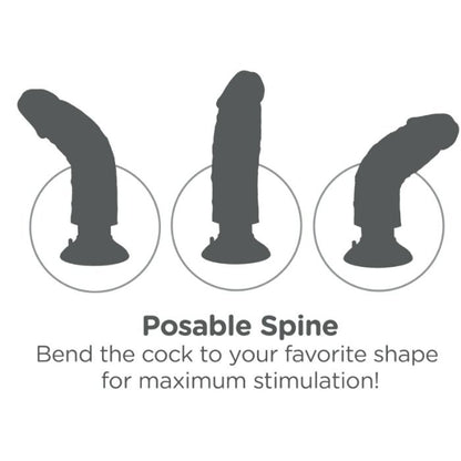 KING COCK - VIBRATING COCK BROWN 17.78 CM