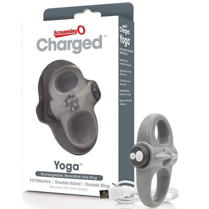 SCREAMING O – WIEDERAUFLADBARER VIBRATIONSRING YOGA GRAU