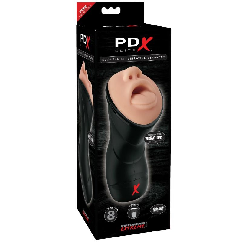 PDX ELITE – DEEP THROAT VIBRIERENDER STROKER