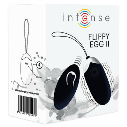 INTENSE - ŒUF VIBRANT AVEC TÉLÉCOMMANDE FLIPPY II NOIR