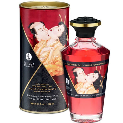 SHUNGA - ACEITE DE MASAJE EFECTO CALOR FRESA Y CAVA 100 ML