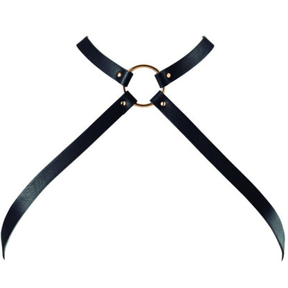 BIJOUX INDISCRETS - CROSSED CHEST HARNESS BLACK