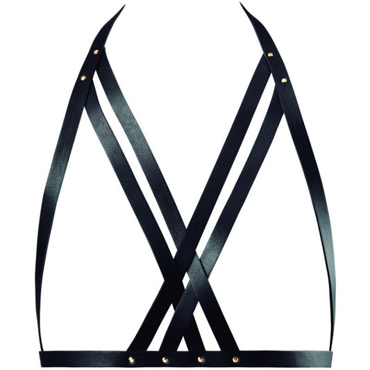 BIJOUX INDISCRETS - MAZE HALTER BRA HARNESS BLACK