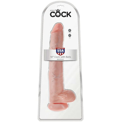 KING COCK - DILDO CON TESTÍCULOS 35,6 CM COLOR CARNE