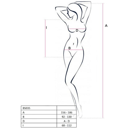 PASSION - WOMAN BS035 RED BODYSTOCKING ONE SIZE