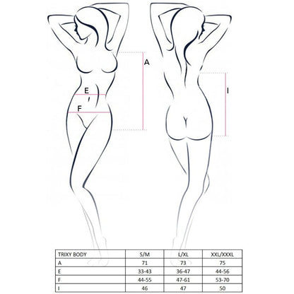 PASSION - WOMAN TRIXY TEDDY BLACK SIZE S/M