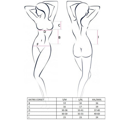 PASSION - WOMAN KATRISS CORSET BLACK SIZE L/XL