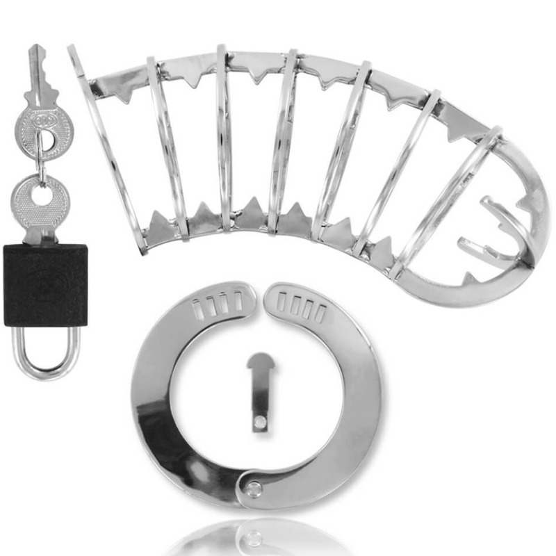 METAL HARD - JAULA PARA PENE CON CANDADO DE SEGURIDAD 14 CM