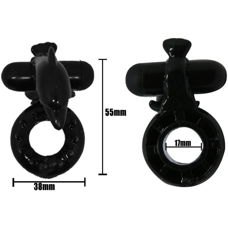BAILE - ANNEAU VIBRANT SWEET RING RING AVEC STIMULATEUR CLITORIDIEN DAUPHIN