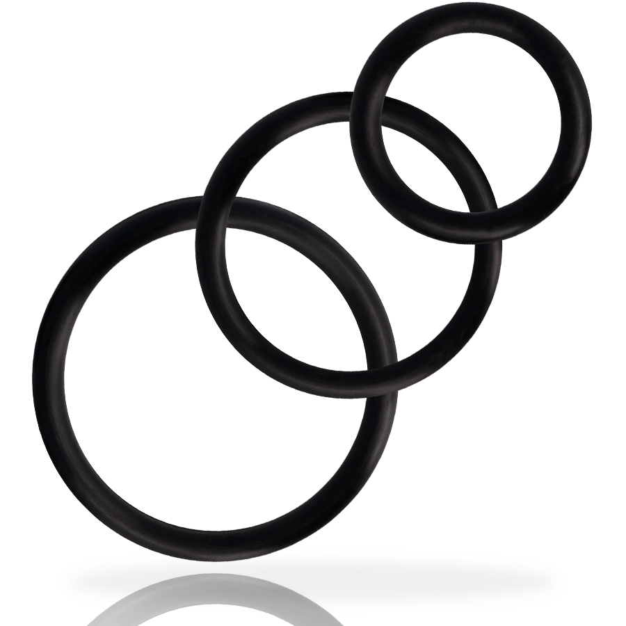 ADDICTED TOYS - SET DE ANILLOS PARA PENE NEGROS