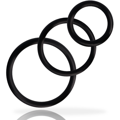 ADDICTED TOYS - SET DE ANILLOS PARA PENE NEGROS